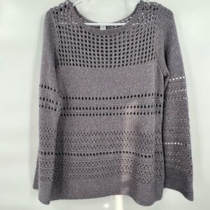 Chico’s light purplish grey sweater long sleeve size 1